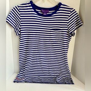 Ralph Lauren Purple Label Striped Pocket Tee Blue/White – Size Extra Small XS